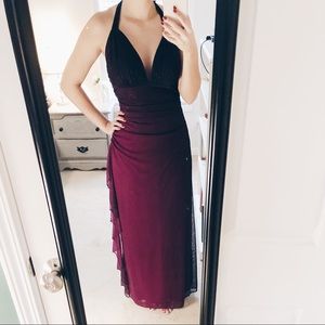 Purple ombre prom dress